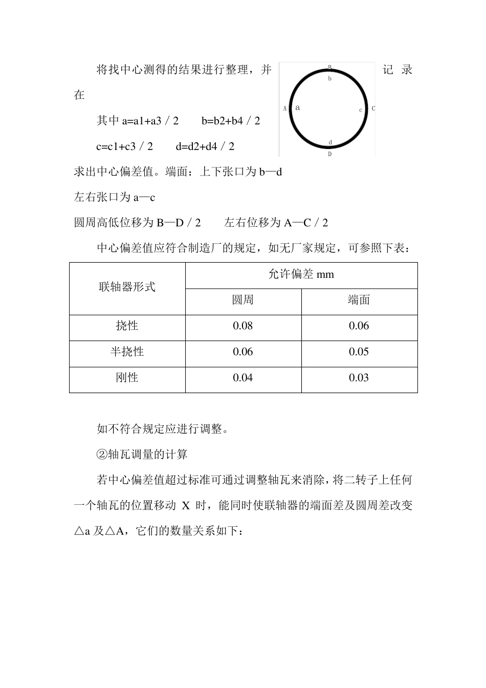 汽轮机轴系中心调整计算分析_第2页