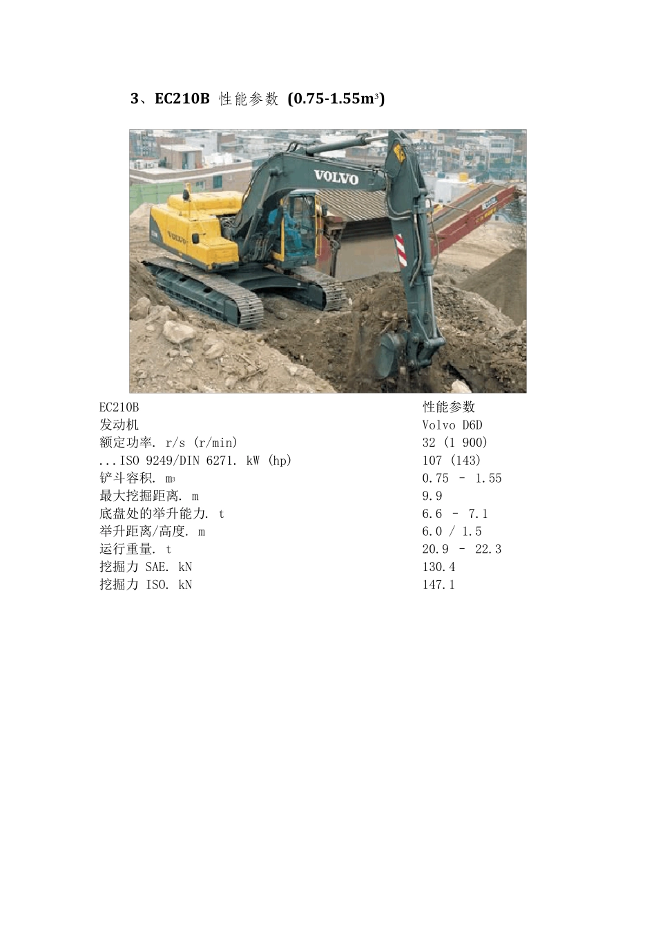 沃尔沃挖掘机参数型号大全(2012.8更新)_第3页