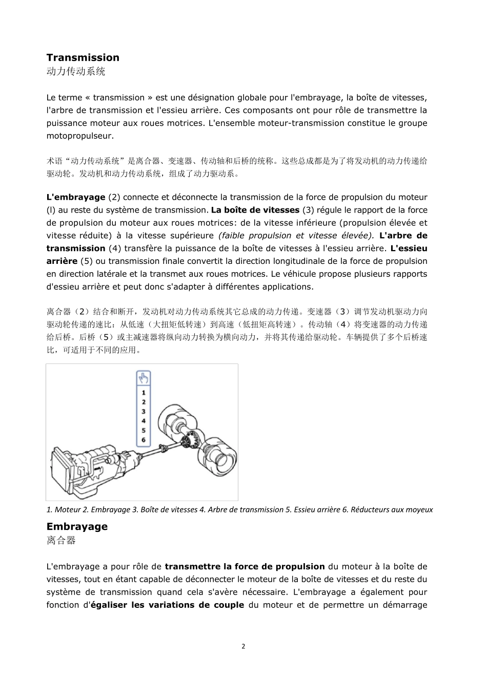沃尔沃重型汽车培训教材传动系统(法汉对照)_第2页