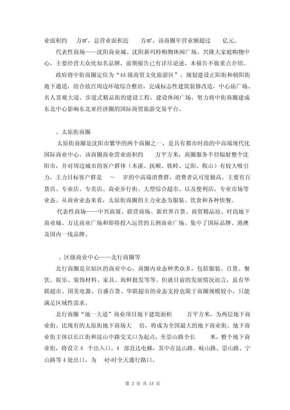 沈阳市商业地产调查报告_第2页
