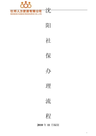 沈阳社保操作流程2010.11