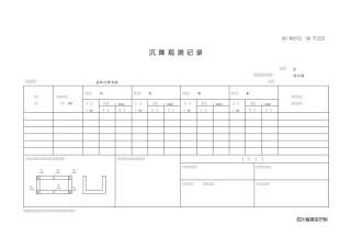 沉降观测样表