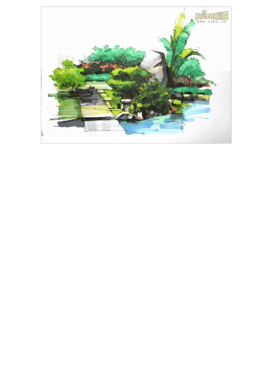 沙沛马克笔手绘效果图表现教程景观室内庐山特训_第1页