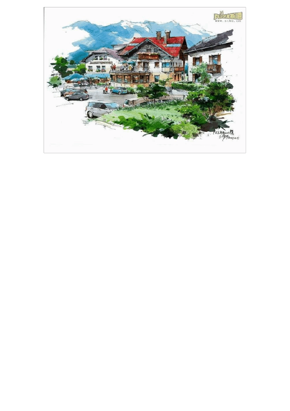 沙沛马克笔手绘效果图表现教程景观室内庐山特训_第3页