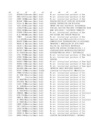 沙特阿拉伯采购商联系方式目录