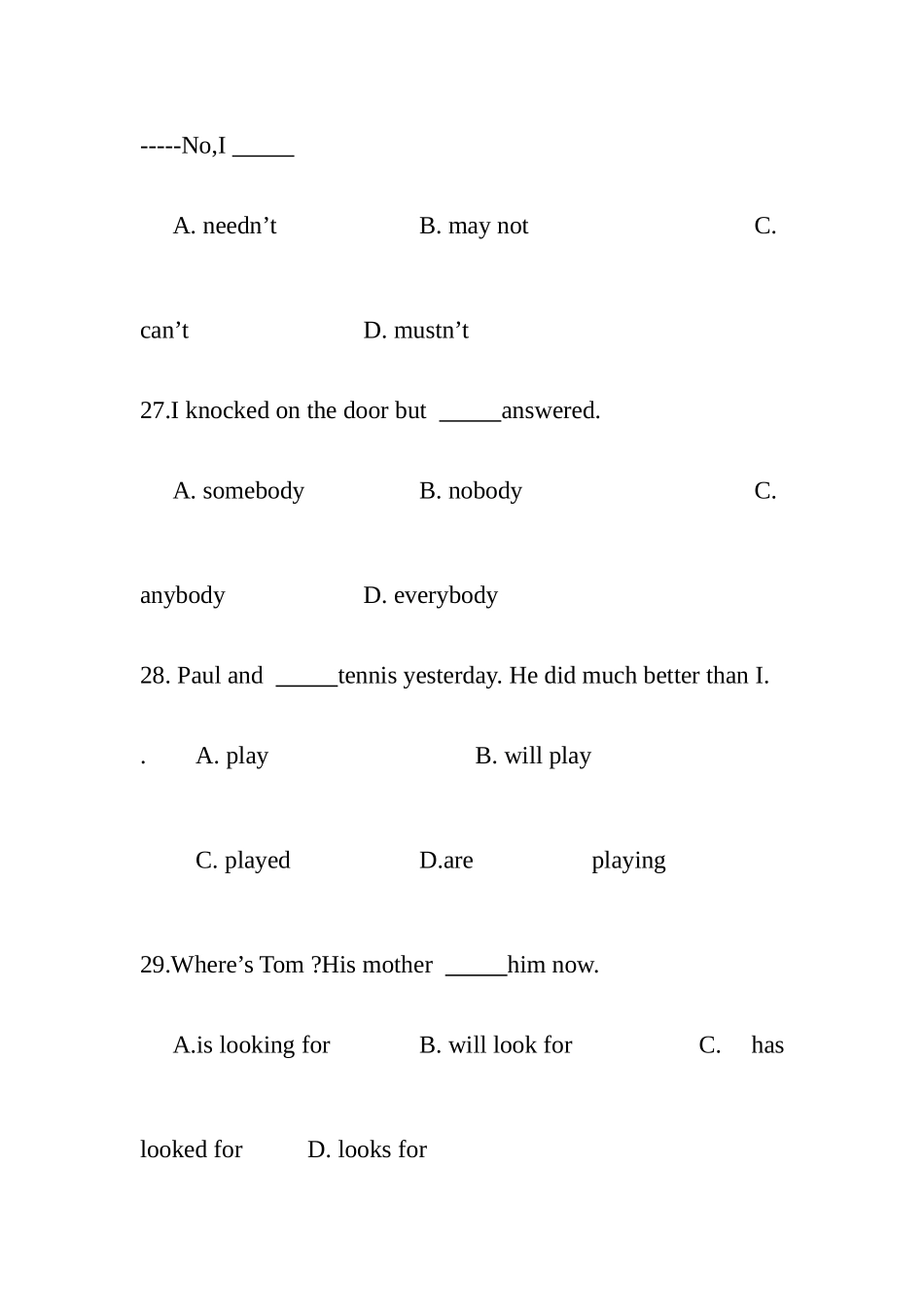 2025年北京中考英语真题及答案整理版_第3页