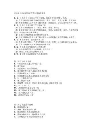 2025年资料员工作的具体流程资料员岗位职责