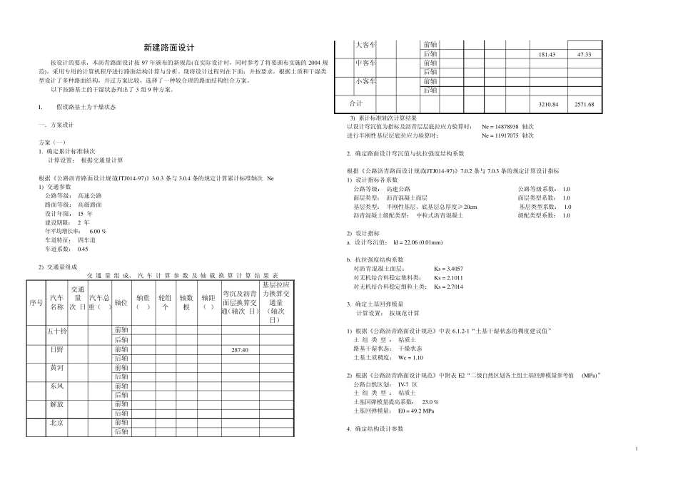 沥青混凝土路面设计_第1页