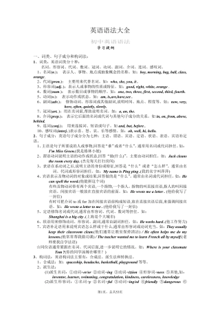 沪教版初中英语语法大全modified