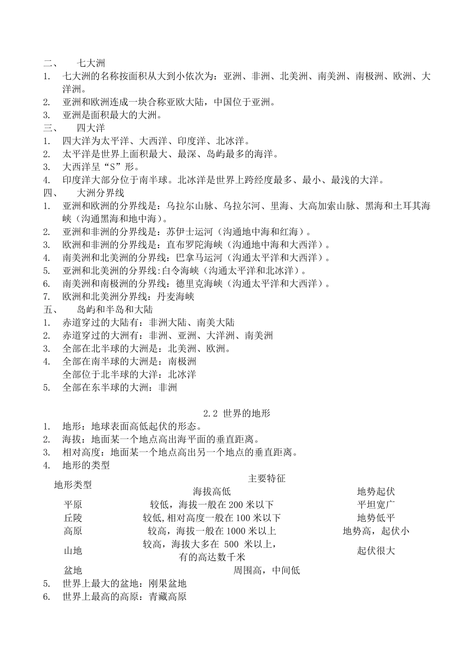 沪教版地理六下知识要点_第3页