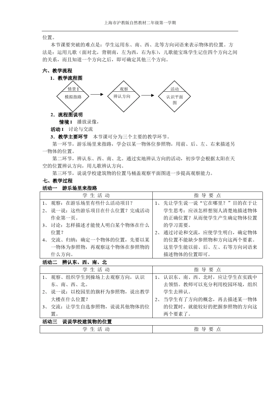 沪教版小学自然2年级第一学期教案合集(2017新要求版本)_第2页