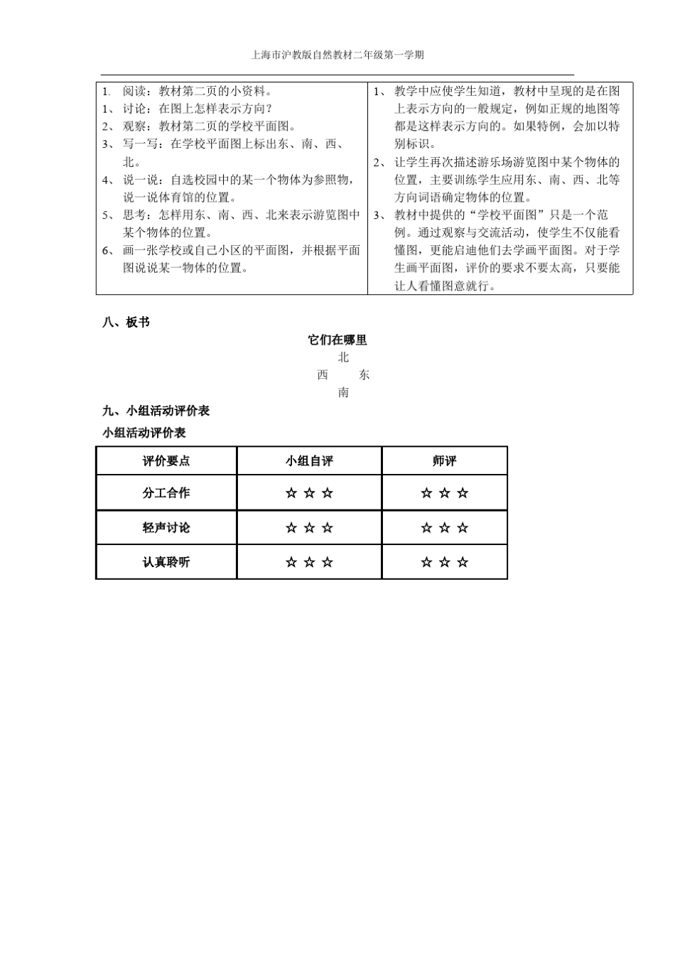 沪教版小学自然2年级第一学期教案合集(2017新要求版本)_第3页