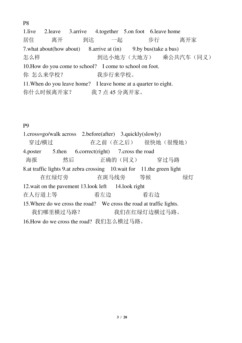 沪教版牛津英语五年级上册5A词汇表_第3页