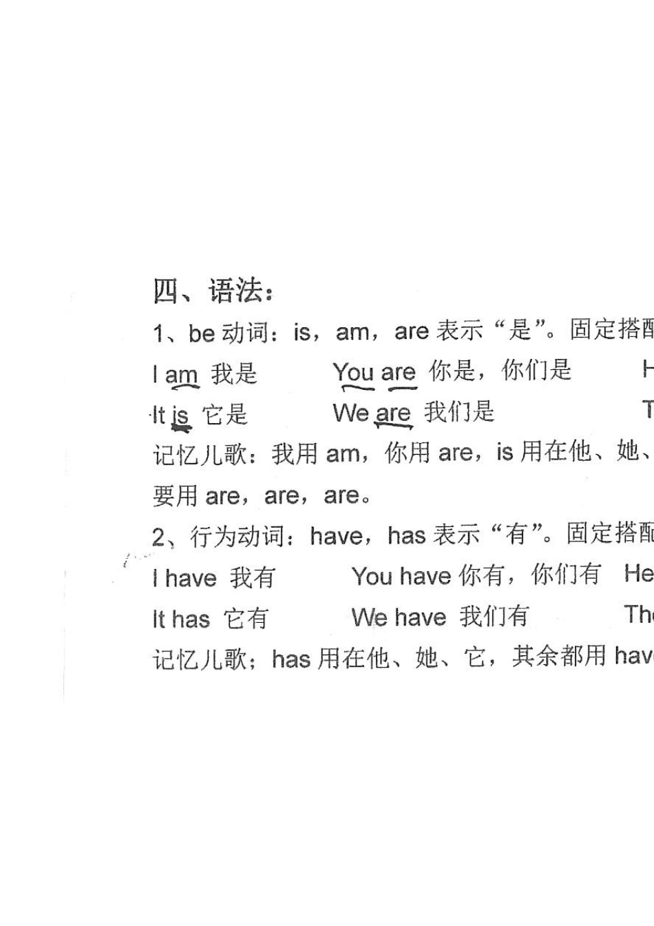 沪教版牛津英语三年级上册重点知识提纲_第2页