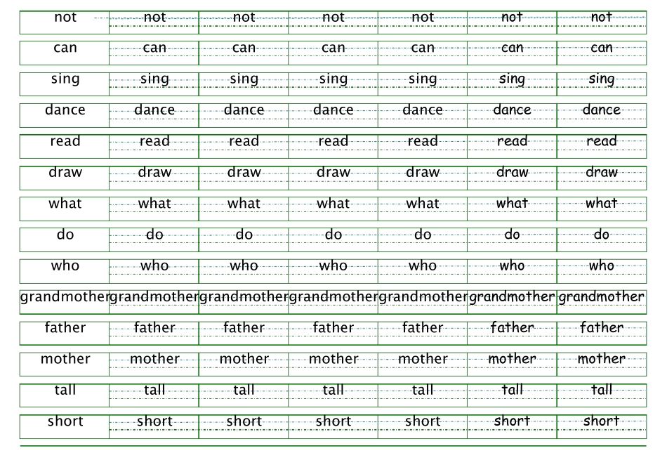 沪教牛津版小学英语单词描红一年级上册_第3页