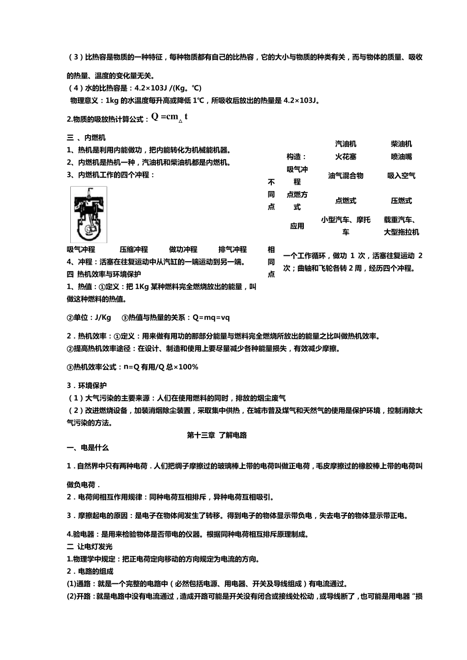 沪科版九年级上册物理知识点复习_第3页