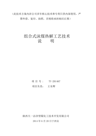沫煤热解技术说明