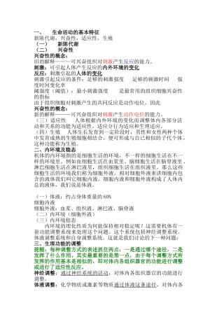 2025年生理学知识点