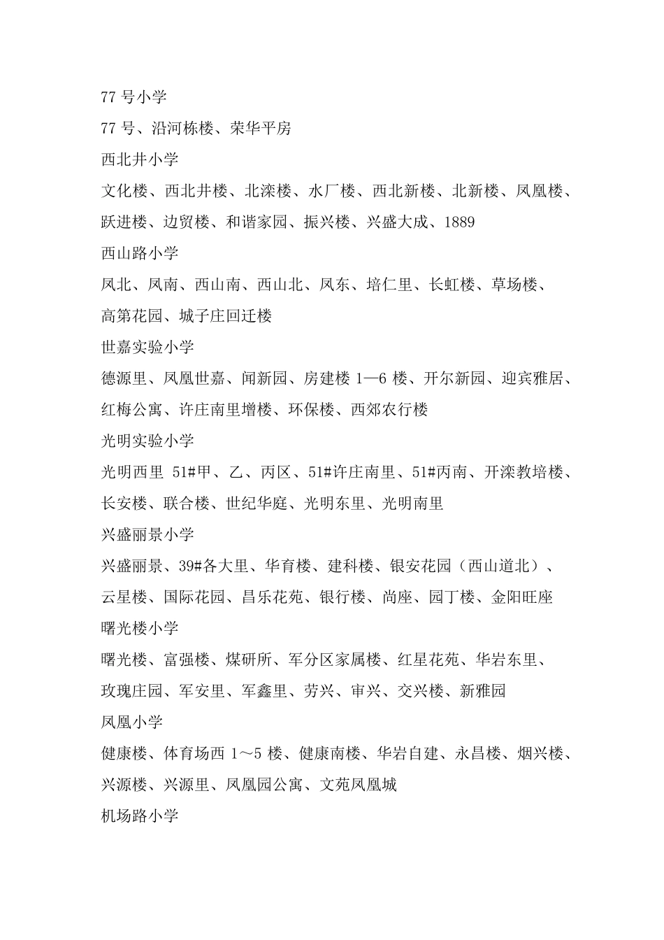 河北唐山中小学学区小区划片明细2018.12.12更新_第3页