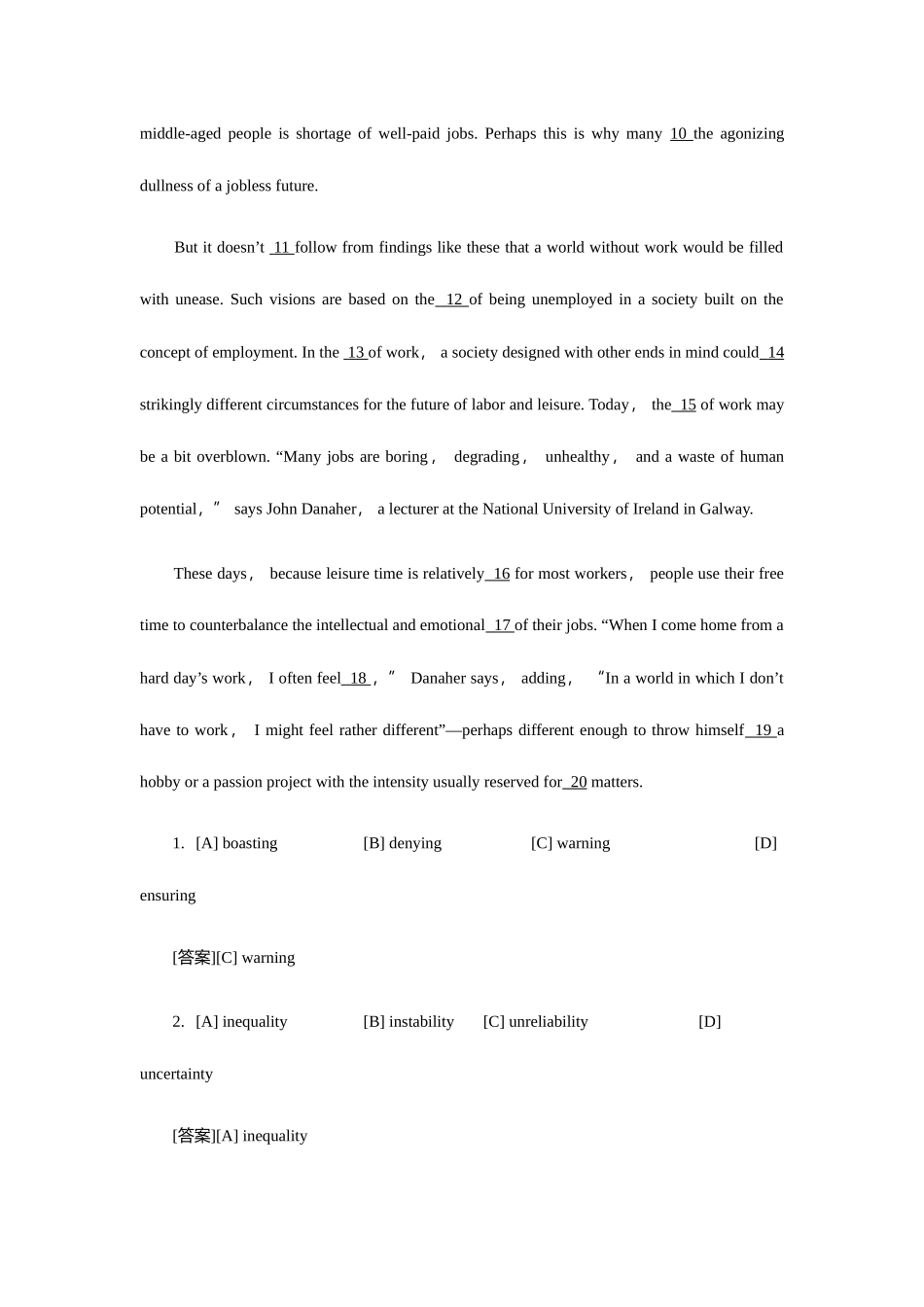 2025年在职研究生考研英语二真题及答案解析_第2页