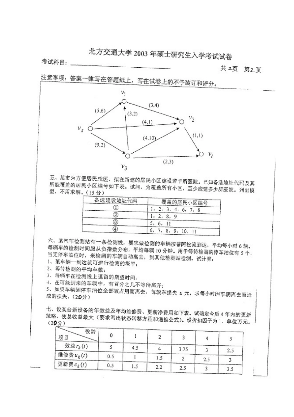 2025年北京交大数据模型与决策年真题_第3页