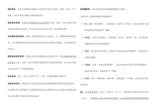 2025年名词解释自考国际商务管理整理
