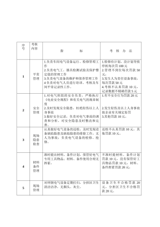 2025年水泥厂余热发电电气工程师考核细则