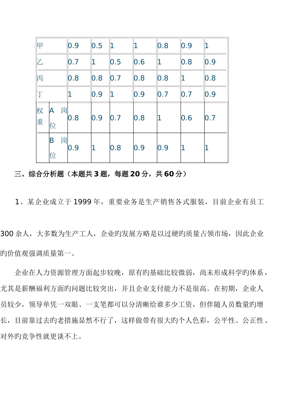 2025年助理人力资源管理师考试真题及答案_第2页
