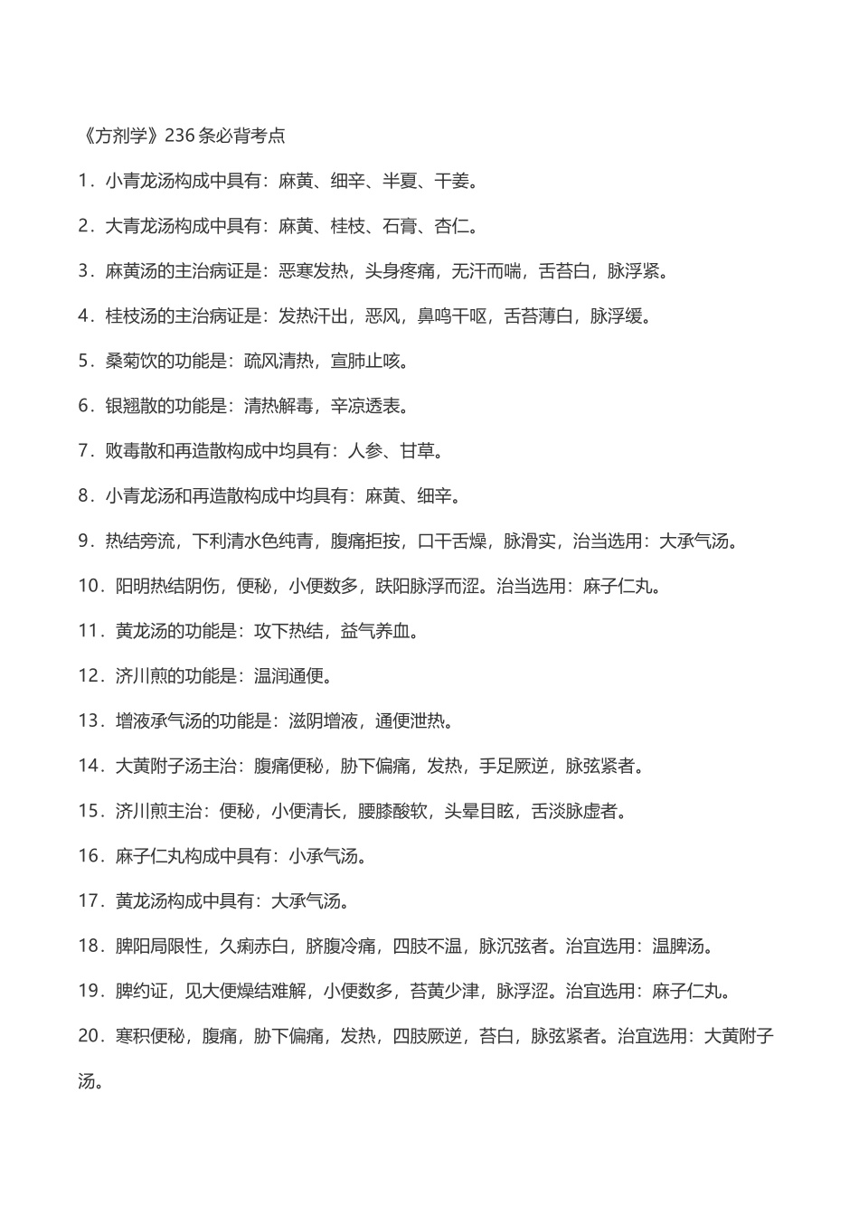 2025年《方剂学》236条必背考点_第2页