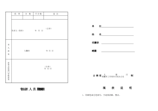 2025年专业技术人员考核表A3两列横向版面