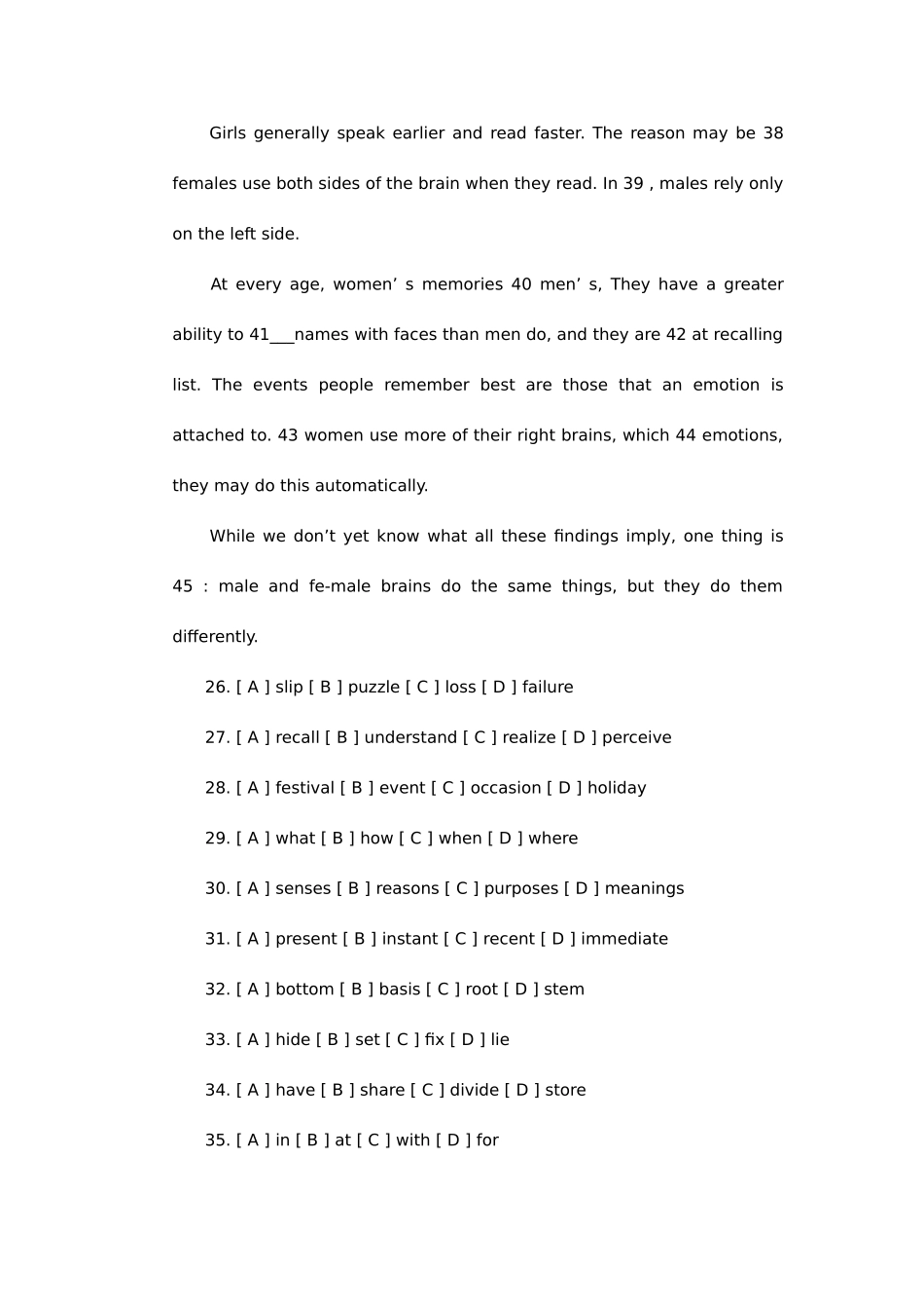 2025年全国英语等级考试三级笔试真题及答案_第2页