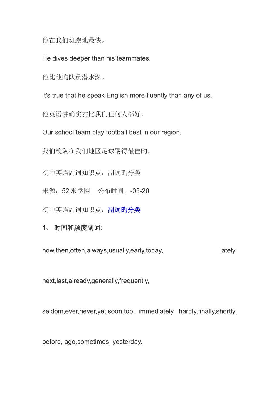2025年初中英语副词知识点及练习_第3页
