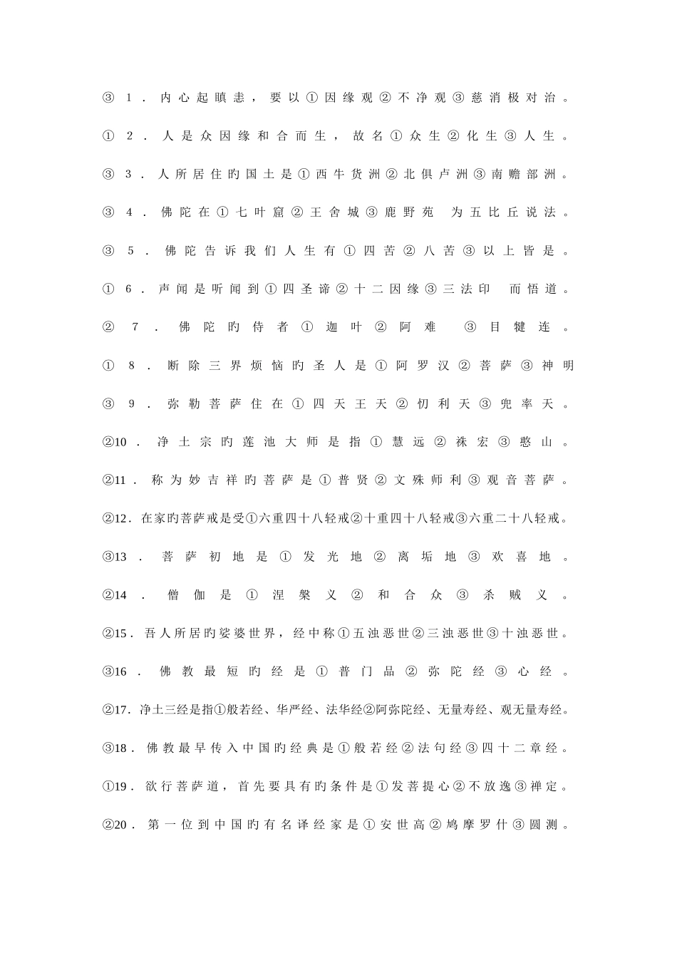 2025年佛学考试真题_第1页