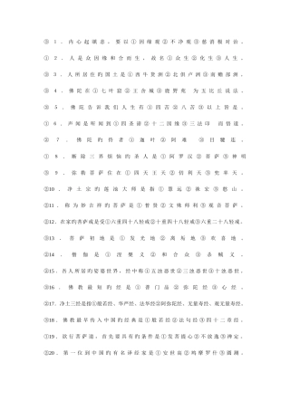 2025年佛学考试真题