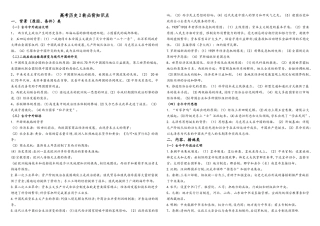 2025年高考历史2轮必背知识点