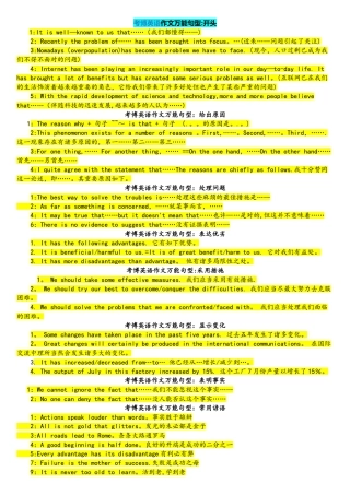 2025年考博英语作文万能句型