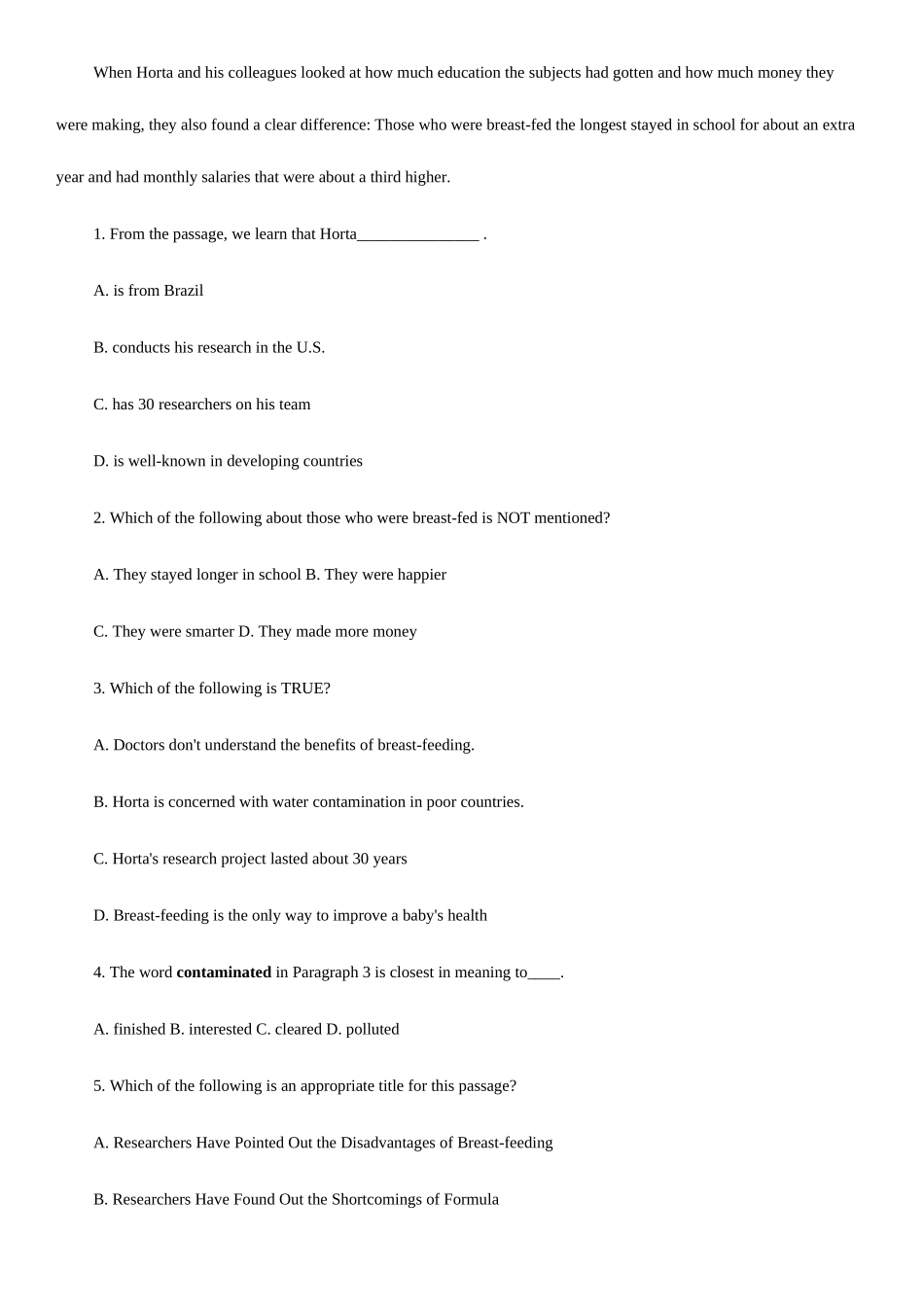 2025年北京地区英语成人学位考试真题_第2页