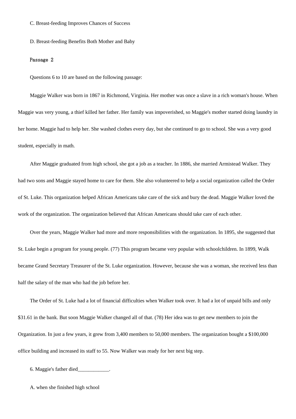 2025年北京地区英语成人学位考试真题_第3页