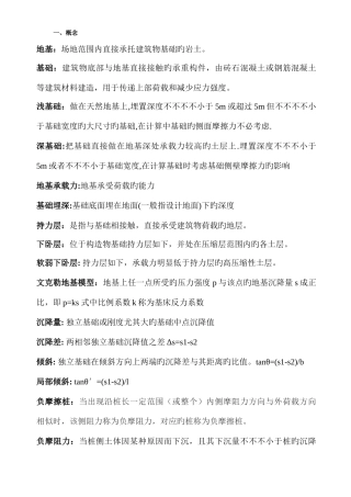 2025年基础工程期末考试必背知识点整理