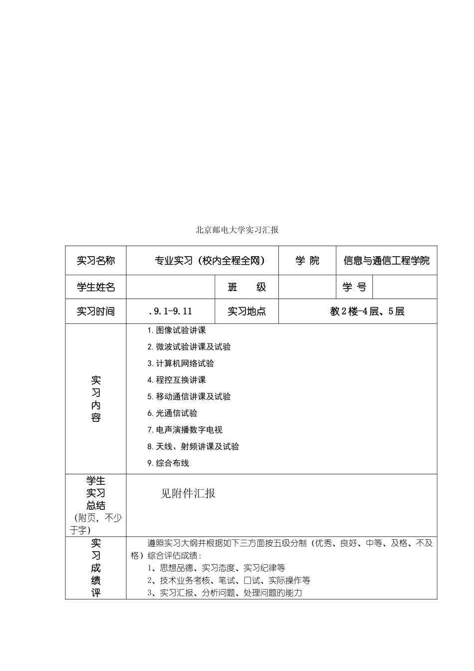 2025年北京邮电大学校内专业实习报告_第2页