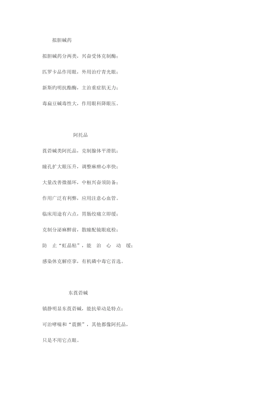 2025年兽医药理学知识口诀_第1页