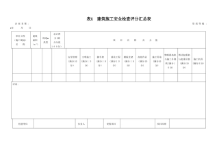 2025年JGJ59建筑施工安全检查标准评分表全套范本