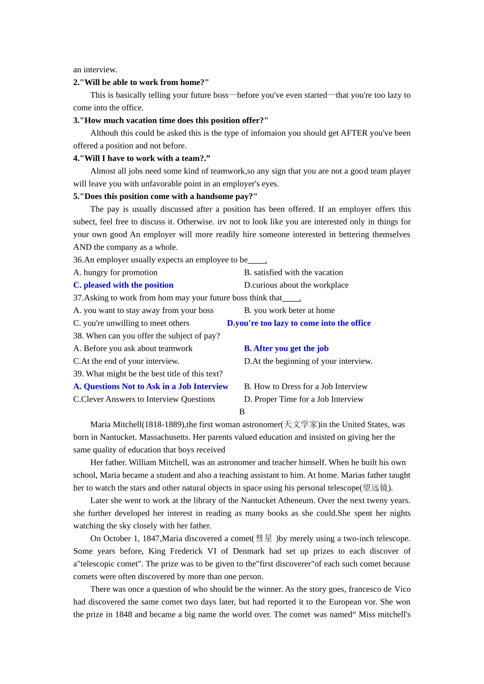 2025年成人高考高起专英语真题及答案_第3页