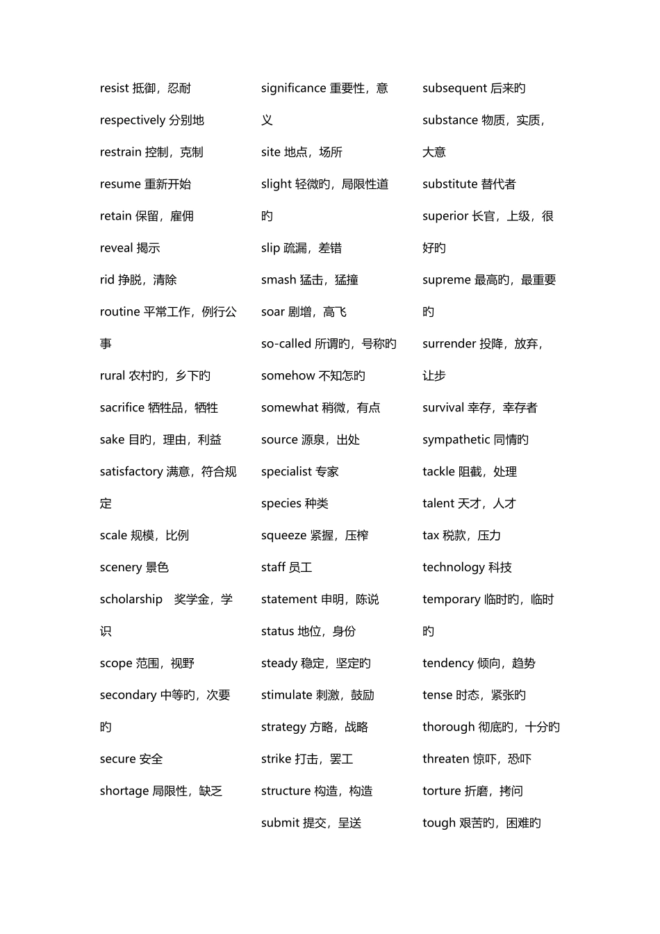 2025年大学四级英语单词_第3页