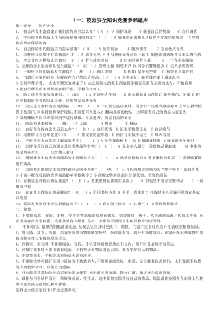 2025年安全知识试题题库