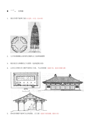 2025年中国建筑史题库及答案精华版