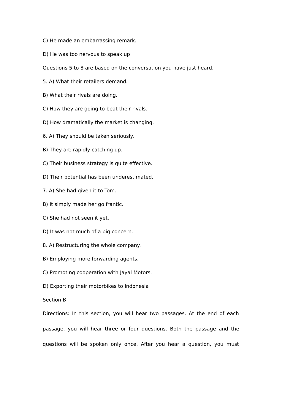 2025年大学英语六级第二套听力真题及答案_第2页