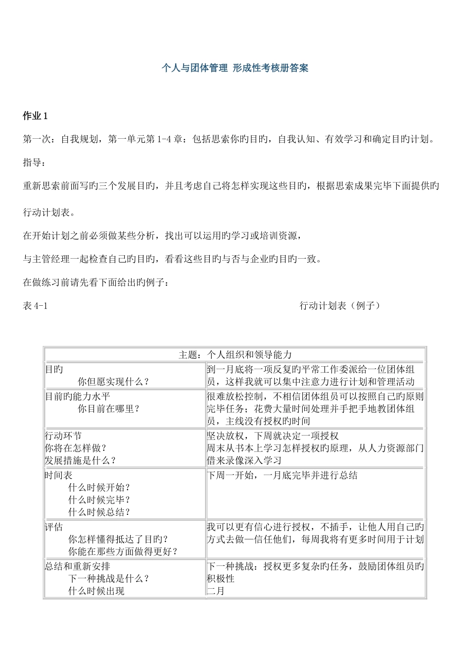 2025年个人与团队管理形成性考核册参考答案_第1页