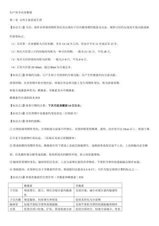 2025年妇产科知识点