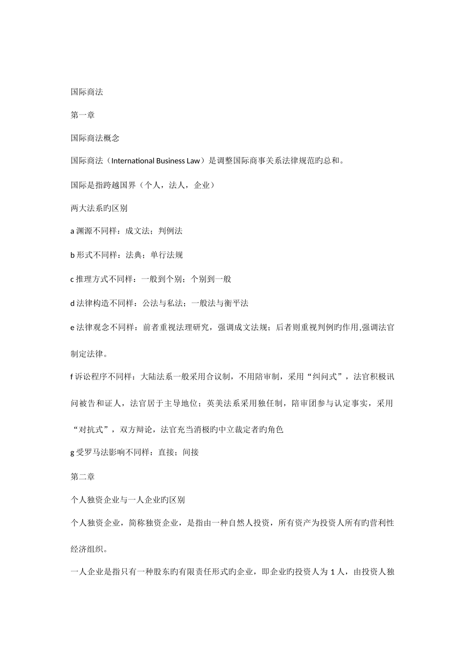 2025年国际商法知识点_第1页